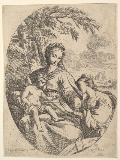 El matrimonio de Santa Catalina de Carlo Maratta or Maratti