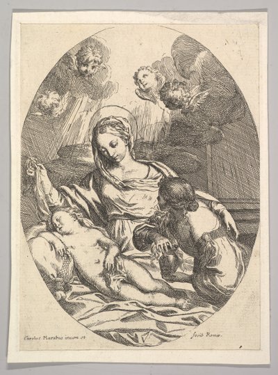 Virgen y Niño con Santa María Magdalena de Carlo Maratta or Maratti