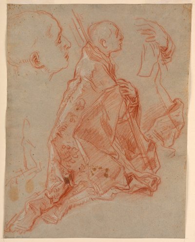 Estudio de un Joven Obispo en Adoración de Carlo Maratti