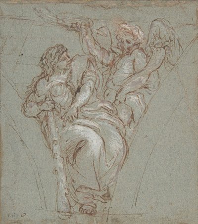 Virtud coronada por el honor de Carlo Maratti