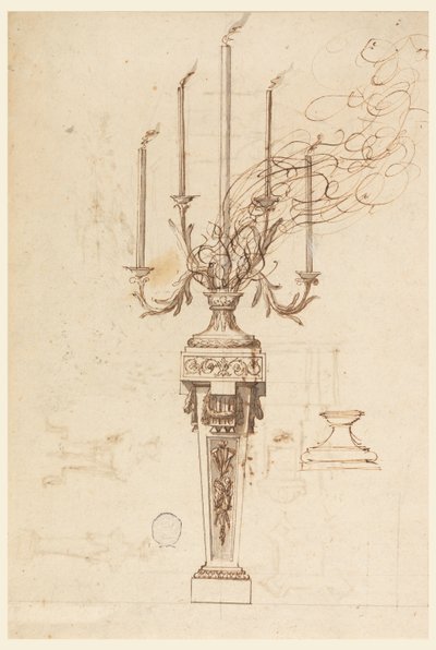 Diseño para un candelabro de Carlo Marchionni