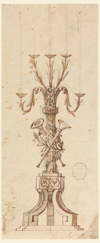 Diseño para un candelabro de Carlo Marchionni