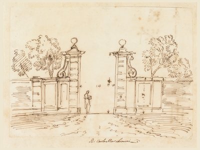 Diseño para una puerta de una villa de Carlo Marchionni