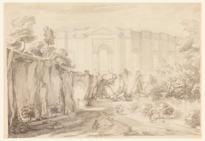 Diseño para un Hemiciclo, Villa Albani, Roma, Italia de Carlo Marchionni