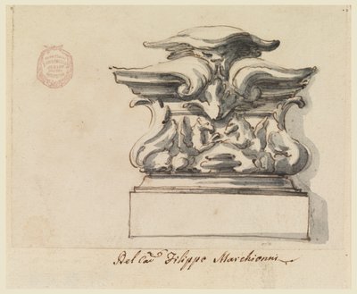 Diseño para un ornamento de Carlo Marchionni