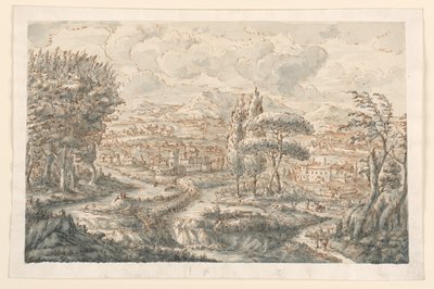 Dibujo, Un valle, 1750-70 de Carlo Marchionni