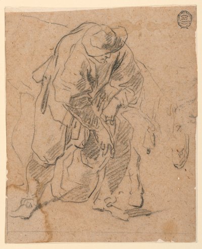 Dibujo, Campesino con bolsa, 1728-78 de Carlo Marchionni