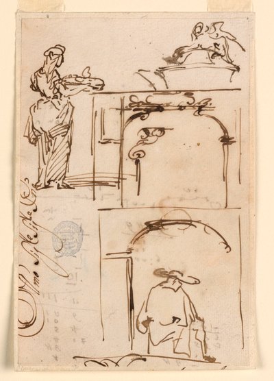 Dibujo, Bocetos, 1725-50 de Carlo Marchionni