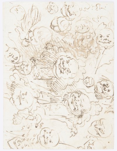 Dibujo, Estudios de cabezas, 1760-80 de Carlo Marchionni