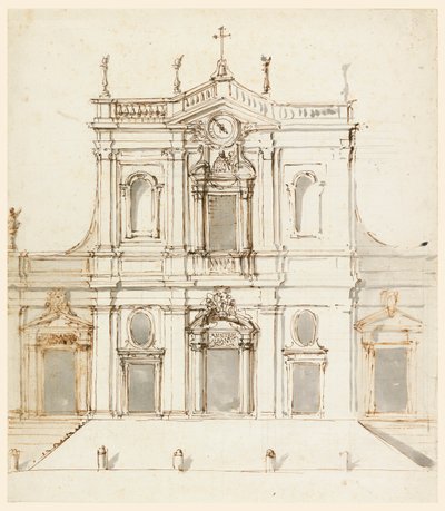 Fachada con los brazos de Albani de Carlo Marchionni