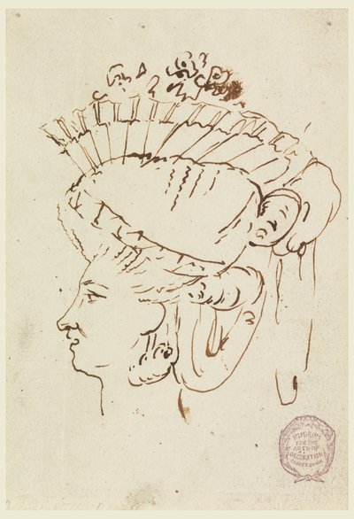 Cabeza de una mujer con sombrero de Carlo Marchionni
