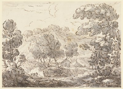 Casa en un paisaje boscoso de Carlo Marchionni