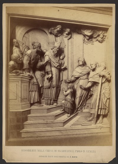 Bajo relieve de la iglesia de San Juan y San Pablo de Venecia de Carlo Naya
