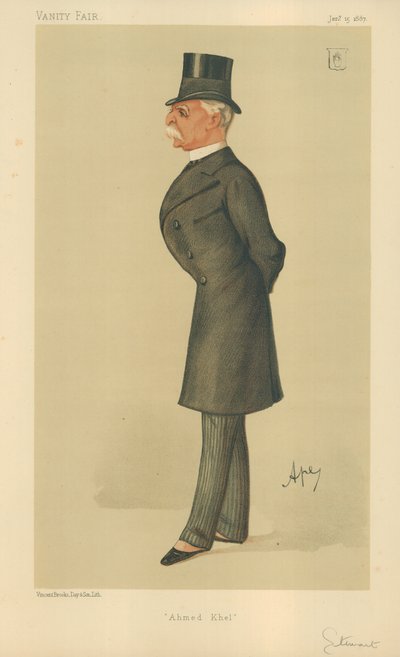 General Sir Donald Martin Stewart, Ahmed Khel, 15 de enero de 1887, caricatura de Vanity Fair de Carlo Pellegrini