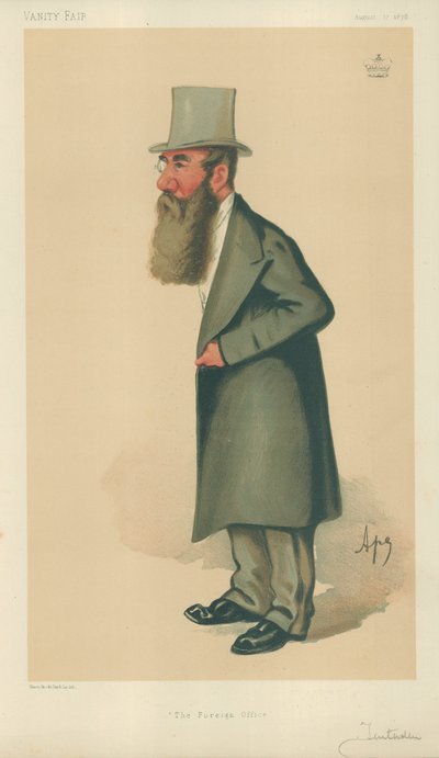 Lord Tenterden, El Ministerio de Asuntos Exteriores, 17 de agosto de 1878, caricatura de Vanity Fair de Carlo Pellegrini