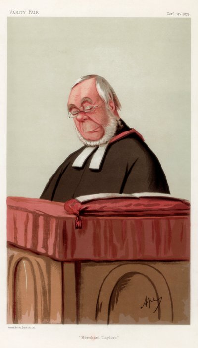 Merchant Taylors, el Reverendo James Augustus Hessey DCL, 1874 de Carlo Pellegrini
