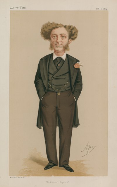 Sr. Albert Grant MP; Leicester Square; 21 de febrero de 1874; Vanity Fair; caricatura de Carlo Pellegrini