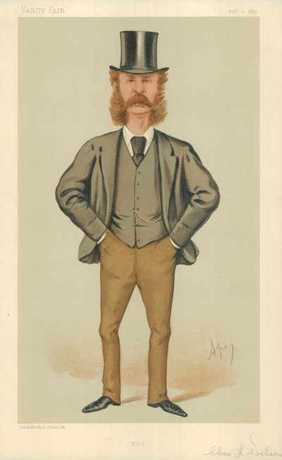 Sr. Charles Henry Wilson, Hull, 21 de febrero de 1885, caricatura de Vanity Fair de Carlo Pellegrini