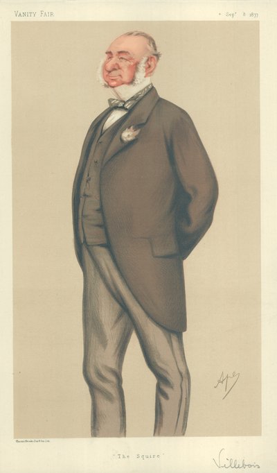 Sr. Henry Villebois, El Esquire, 8 de septiembre de 1877, caricatura de Vanity Fair de Carlo Pellegrini