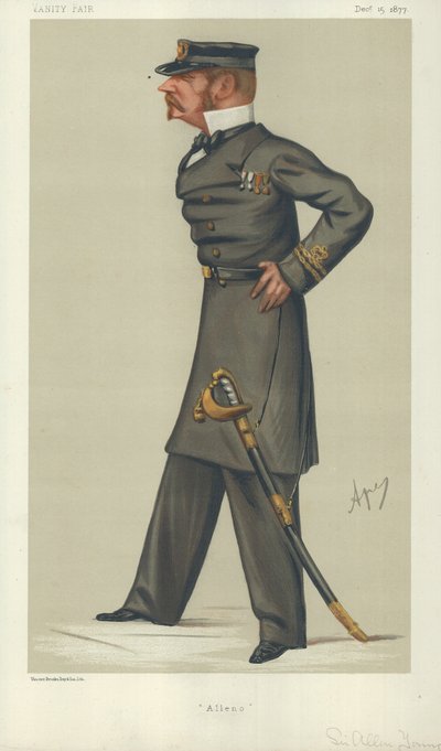 Sir Allen Young, Alleno, 15 de diciembre de 1877, caricatura de Vanity Fair de Carlo Pellegrini