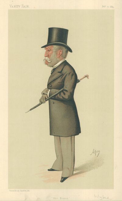 Sir Charles Lennox Wyke, El Barón, 9 de febrero de 1884, caricatura de Vanity Fair de Carlo Pellegrini