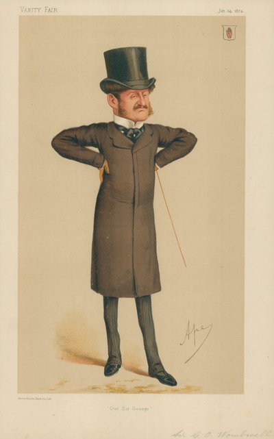 Sir George Orby Wombwell, Nuestro Sir George, 24 de enero de 1874, caricatura de Vanity Fair de Carlo Pellegrini