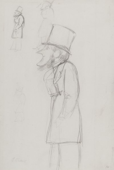 Boceto para una caricatura, posiblemente de G. Russell de Carlo Pellegrini