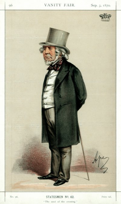 El frescor de la tarde, Lord Houghton, poeta y político inglés, 1870 de Carlo Pellegrini