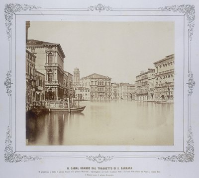 Venecia, El Gran Canal desde el ferry de San Barnabas, c.1855 de Carlo Ponti