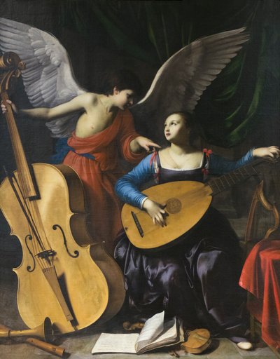Santa Cecilia y el ángel de Carlo Saraceni