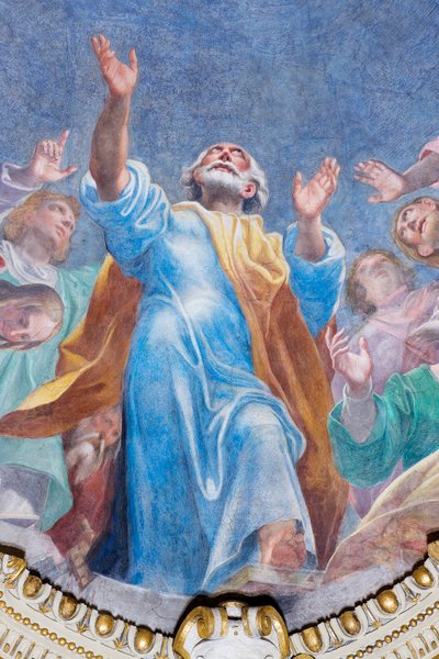 Descenso del Espíritu Santo sobre los Doce Apóstoles (detalle), c.1575 de Carlo Urbino