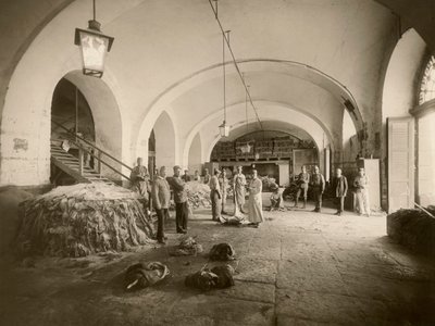 Interior del depósito militar de cuero, durante la Gran Guerra de Carlo Wulz