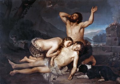 Adán y Eva lloran la muerte de Abel de Carlo Zatti