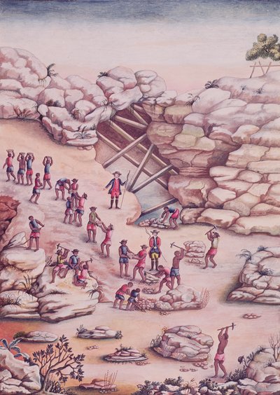 Minería de diamantes en Brasil de Carlos Juliao
