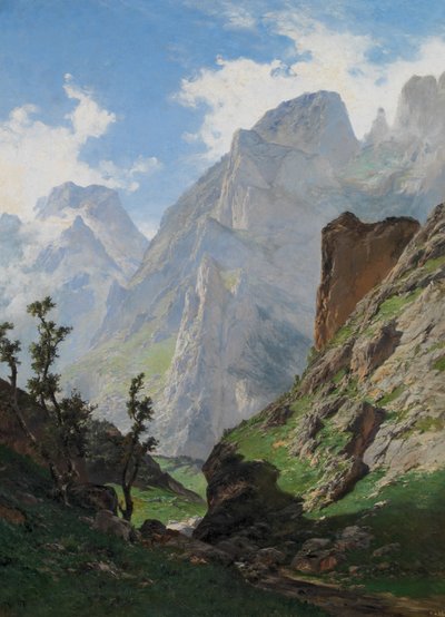 El puerto de Mancorbo en los Picos de Europa de Carlos de Haes