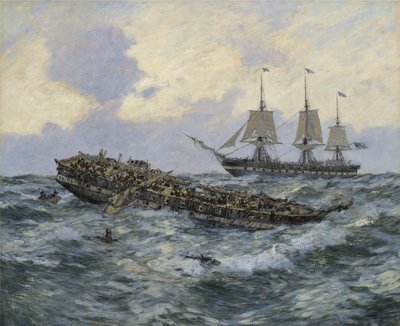 Compromiso entre la fragata estadounidense Constitution y el H.M.S. Guerriere, 1895 de Carlton Theodore Chapman