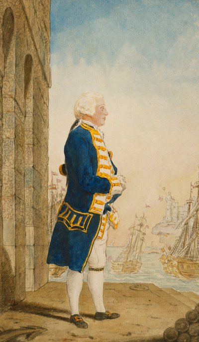 El Duque de York en un Muelle con un Uniforme de Oficial de Bandera, 1768 de Carmontelle