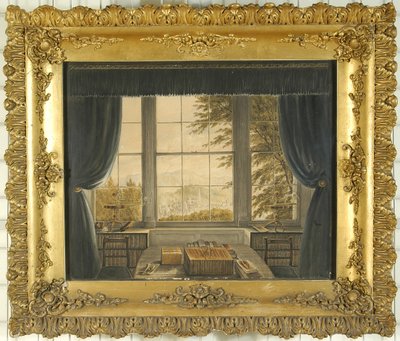 Ventana sur del estudio de Greta Hall, 1841 de Caroline Bowles