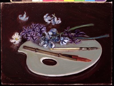 Paleta de porcelana con flores de Caroline Hervey Bathurst
