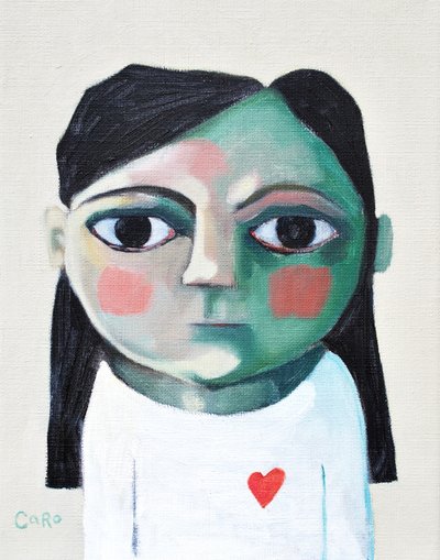 Chica con un corazón rojo de Caroline Roberts