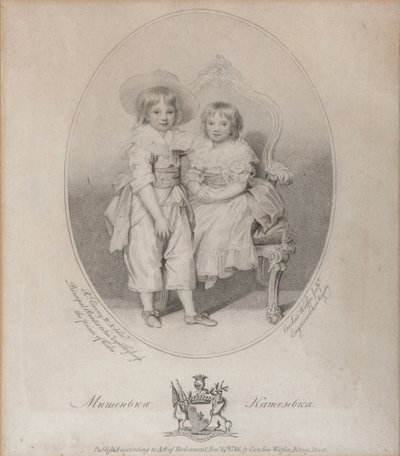 Retrato del Conde Mikhail Semyonovich Vorontsov y la Condesa Ekaterina Semyonovna Vorontsova de Caroline Watson
