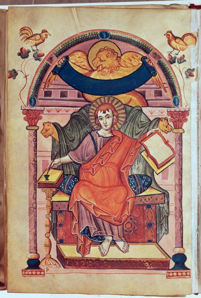 San Marcos, del manuscrito Ada de Carolingian School