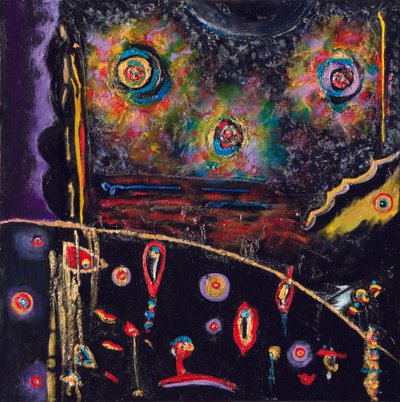 Transmisión nocturna de semillas, 2007 (acrílico y óleo sobre lienzo) de Carolyn Mary Kleefeld