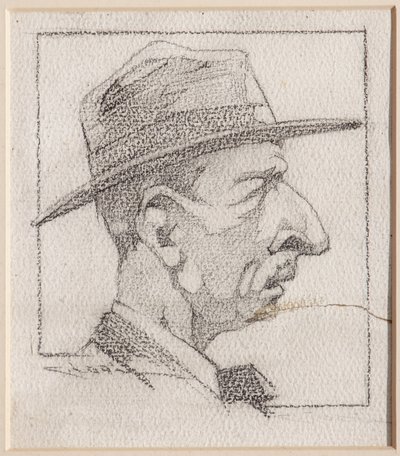 Un hombre con sombrero (lápiz sobre papel) de Casimiro Jodi