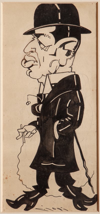 Sr. Cavallini (tinta negra sobre papel) de Casimiro Jodi