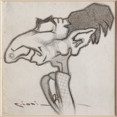 El pintor Giovannini (tinta negra y carboncillo sobre papel) de Casimiro Jodi