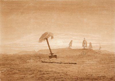 Paisaje con tumbas, c. 1835-1837 de Caspar David Friedrich