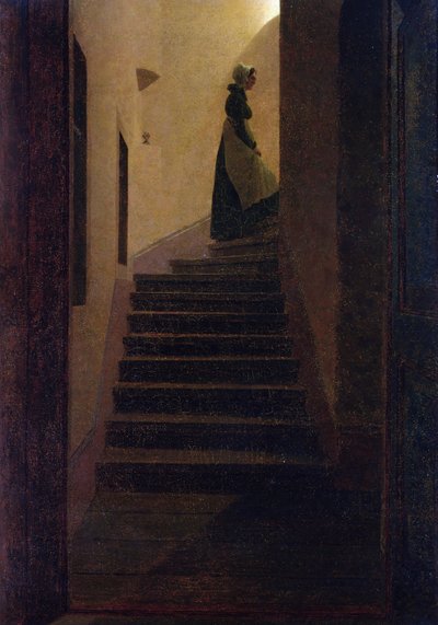 Caroline en las Escaleras de Caspar David Friedrich