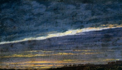 Cielo nublado del atardecer de Caspar David Friedrich