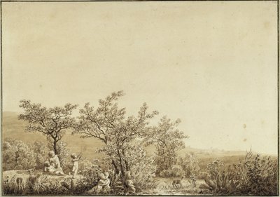 La primavera - La mañana - La infancia (del ciclo de las estaciones, las horas del día y las edades de la vida de 1803) de Caspar David Friedrich